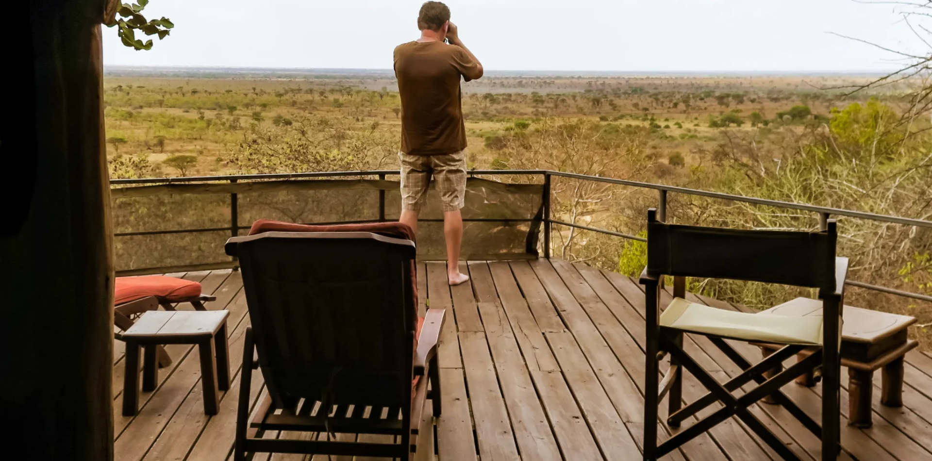 Luxury lodge and budget campsite overlooking Tanzania wildlife during safari adventure.